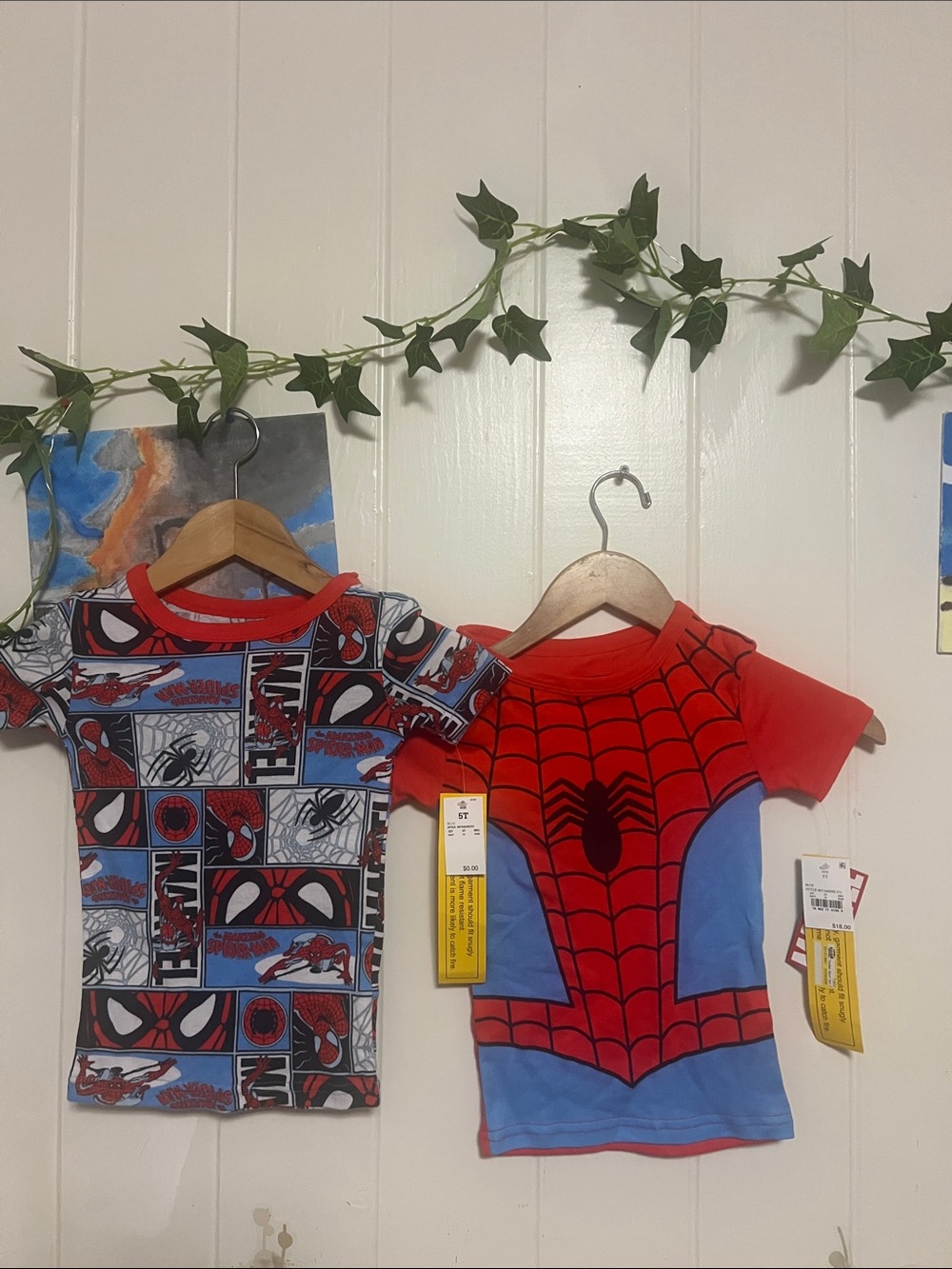 🌹🍓Marvel Spiderman Kids Tee - Red & Blue-Bundle